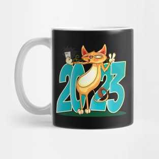 Happy New Year Cats 2023 Mug